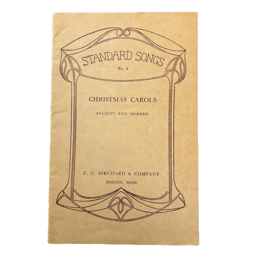 Standard Songs No. 4 Christmas Carols Sheet Music Songbook C.C. Birchard 1917